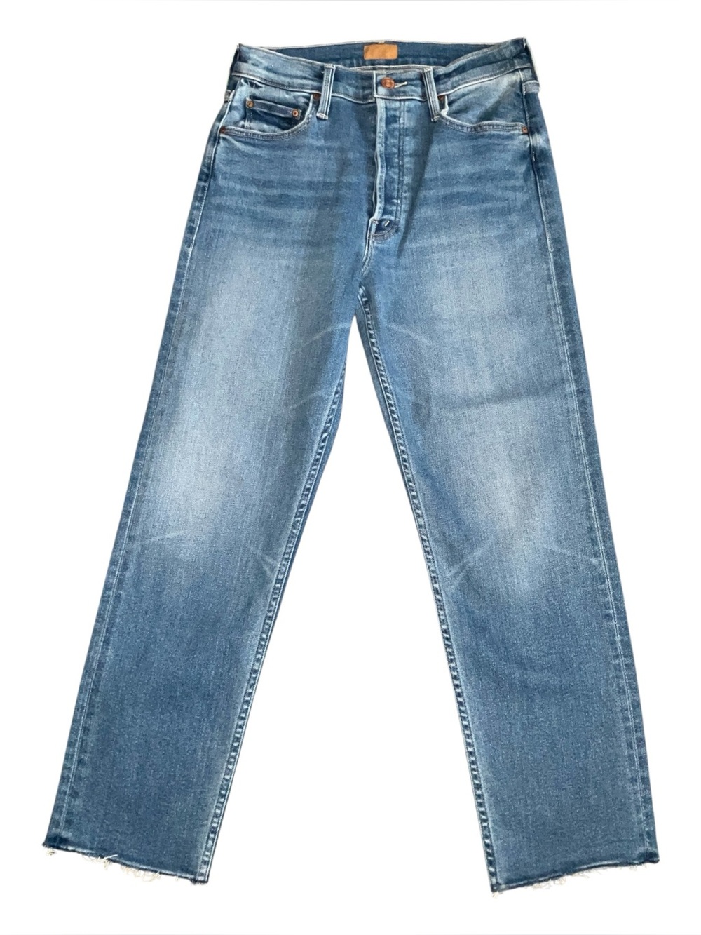 MOTHER The Tomcat Raw Hem Ankle Jeans, EUC